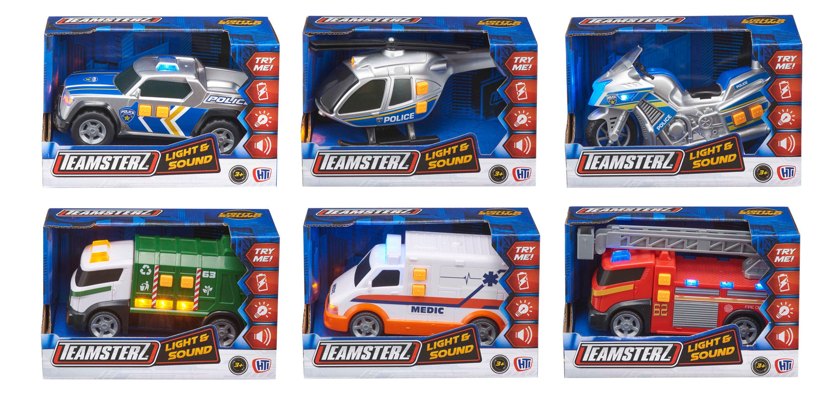 TEAMSTERZ Auto heli- ja valgusega, väike