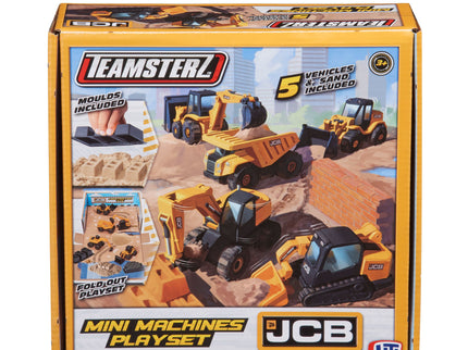 JCB MINIMASINAD Sõidukite mängukomplekt liivaga