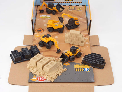 JCB MINIMASINAD Sõidukite mängukomplekt liivaga