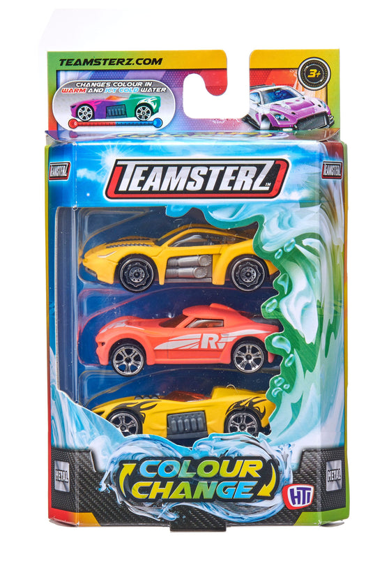 TEAMSTERZ Colour Change metallist mudelautode komplekt, 3tk, 7,5 cm