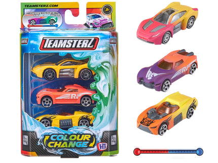 TEAMSTERZ Colour Change metallist mudelautode komplekt, 3tk, 7,5 cm
