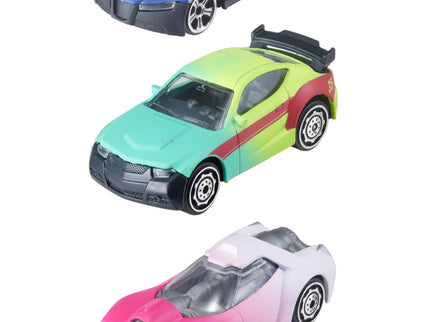 TEAMSTERZ Colour Change metallist mudelautode komplekt, 3tk, 7,5 cm