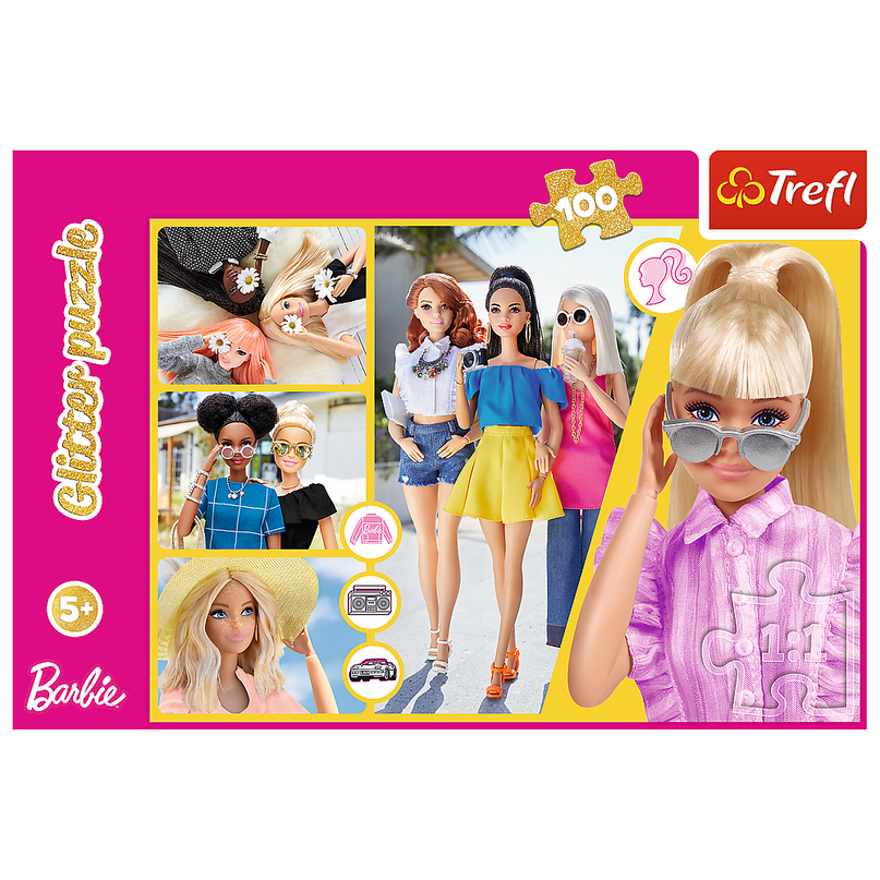 TREFL BARBIE Sädelev Pusle, 100 osa