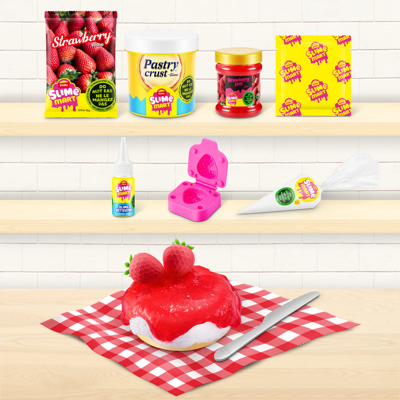 SLIME MART lima valmistamise komplekt Maasika Juustukook