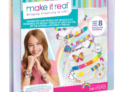 MAKE IT REAL Käekõrude DIY komplekt, vikerkaar ja pärlid