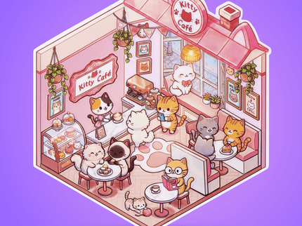 STICKER THERAPY Kawaii Kitties kleepsud, 80 tk