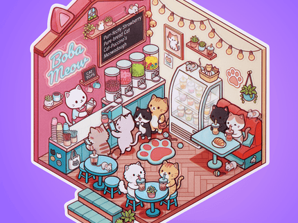 STICKER THERAPY Kawaii Kitties kleepsud, 80 tk