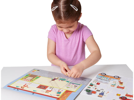 MELISSA &amp; DOUG album korduvkasutatavate kleebistega minu linn