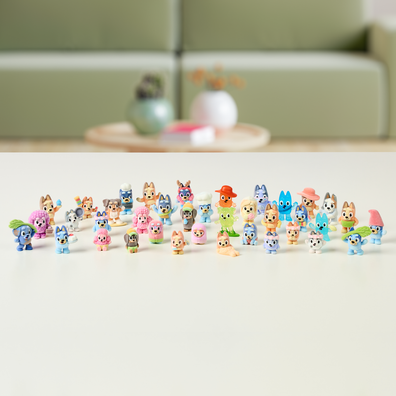 BLUEY Fuzzies figuur, 5 cm