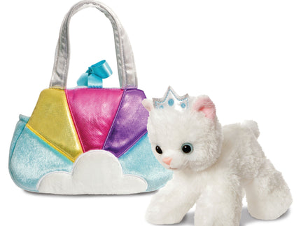 AURORA Fancy Pals pehme mänguasi kass sinises kandekotis, 20 cm