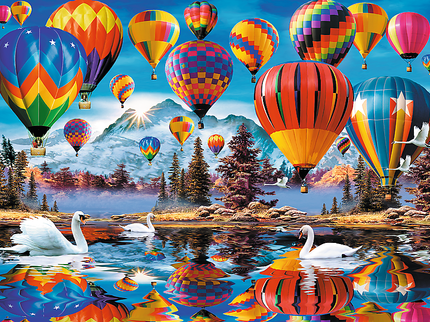 TREFL puidust pusle Värvilised õhupallid, 1000 osa