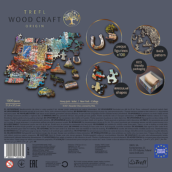 TREFL puidust pusle New York, 1000 osa
