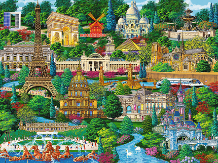 TREFL puidust pusle Kuulsad kohad - Prantsusmaa, 1000 osa