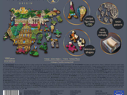 TREFL puidust pusle Kuulsad kohad - Prantsusmaa, 1000 osa