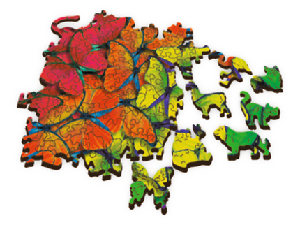 TREFL puidust pusle Värvilised liblikad, 500 osa