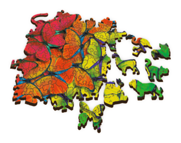 TREFL puidust pusle Värvilised liblikad, 500 osa