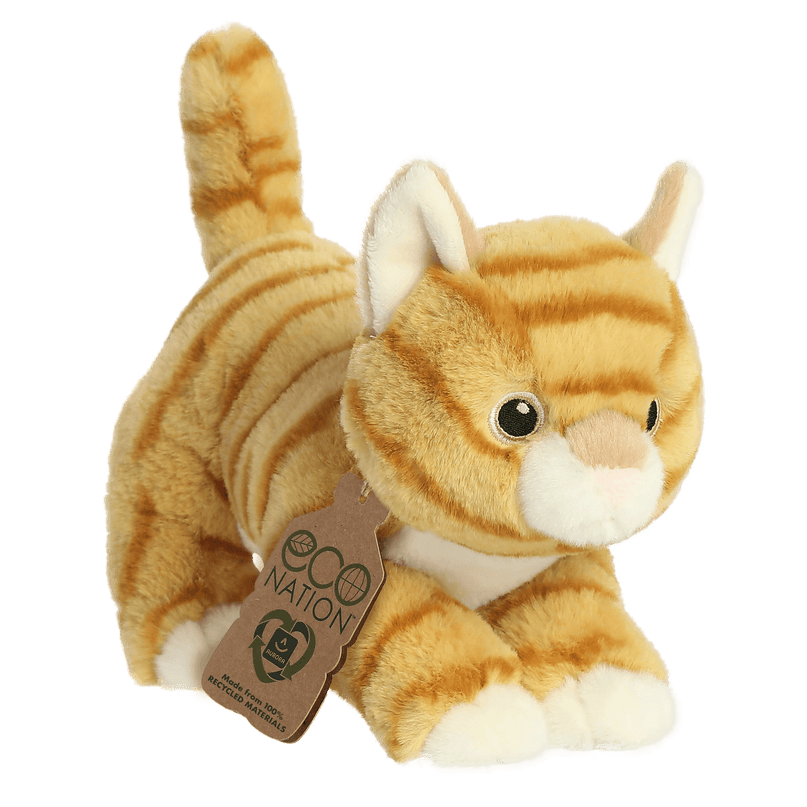 AURORA Eco Nation pehme mänguasi oranž kass, 15 cm