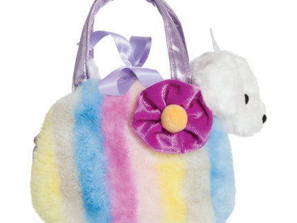 AURORA Fancy Pals pehme mänguasi triibuline kandekott koeraga, 20 cm