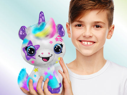 AIRBRUSH PLUSH Pehme mänguasi õhupintsliga Ükssarvik, 25 cm