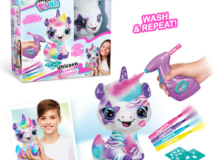 AIRBRUSH PLUSH Pehme mänguasi õhupintsliga Ükssarvik, 25 cm