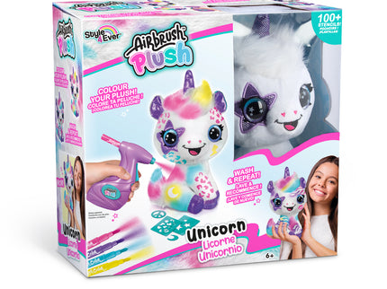 AIRBRUSH PLUSH Pehme mänguasi õhupintsliga Ükssarvik, 25 cm