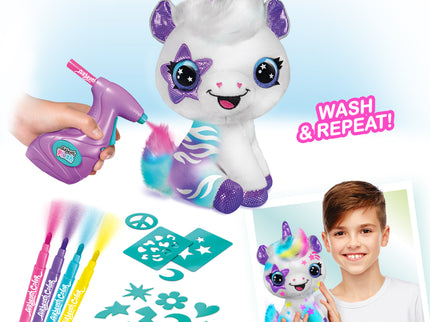AIRBRUSH PLUSH Pehme mänguasi õhupintsliga Ükssarvik, 25 cm