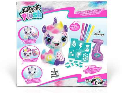 AIRBRUSH PLUSH Pehme mänguasi õhupintsliga Ükssarvik, 25 cm