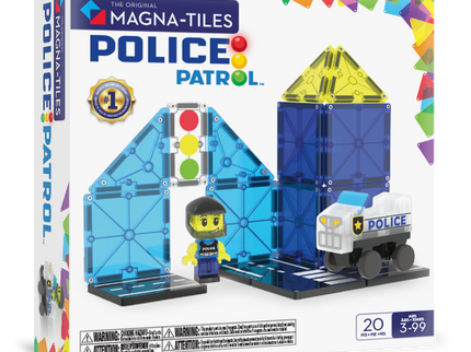 MAGNA-TILES magnetkonstruktori komplekt Politseipatrull, 20 osa
