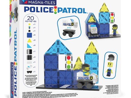 MAGNA-TILES magnetkonstruktori komplekt Politseipatrull, 20 osa