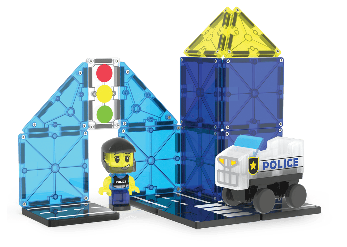 MAGNA-TILES magnetkonstruktori komplekt Politseipatrull, 20 osa