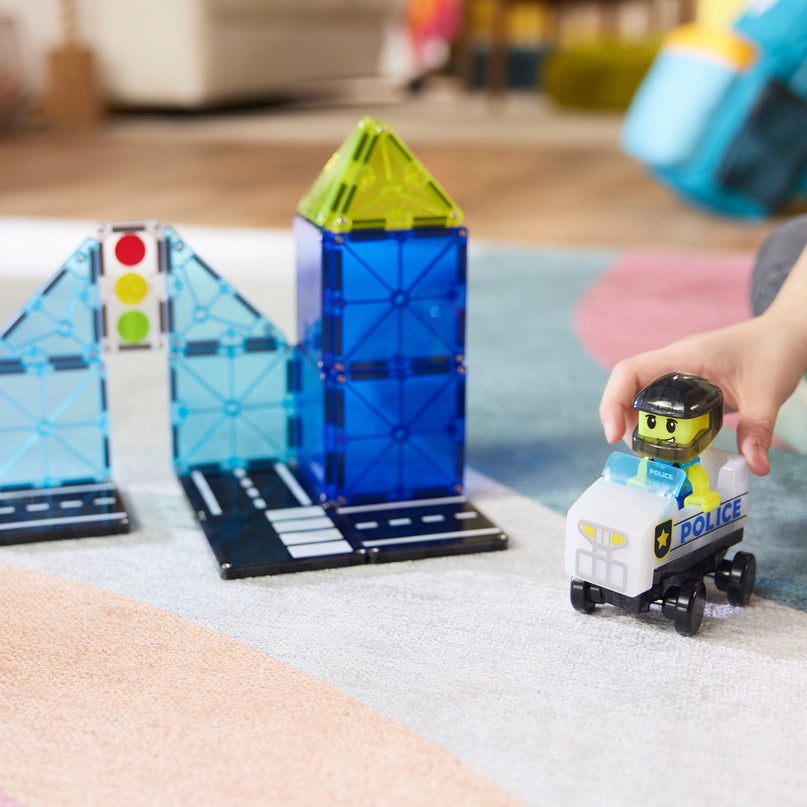 MAGNA-TILES magnetkonstruktori komplekt Politseipatrull, 20 osa