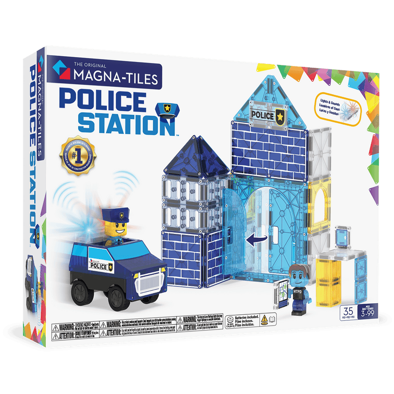 MAGNA-TILES magnetkonstruktori komplekt Politseijaoskond, 35 osa