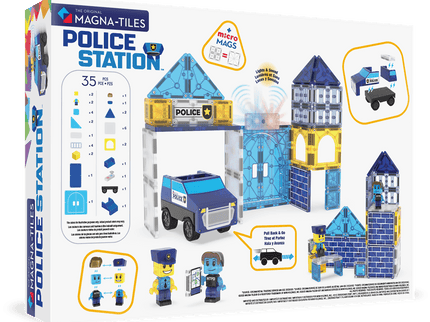 MAGNA-TILES magnetkonstruktori komplekt Politseijaoskond, 35 osa