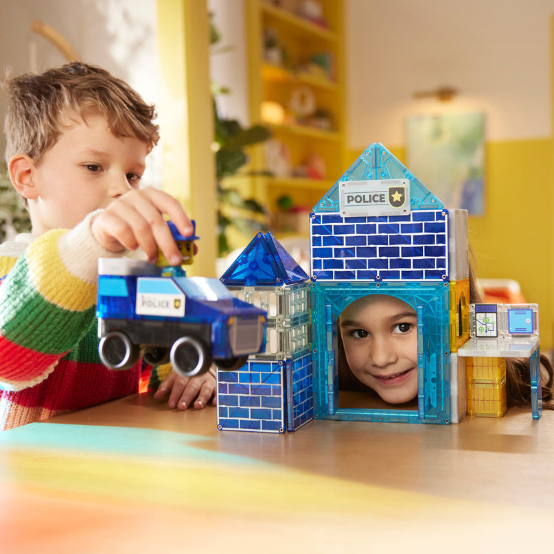 MAGNA-TILES magnetkonstruktori komplekt Politseijaoskond, 35 osa
