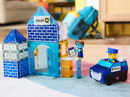 MAGNA-TILES magnetkonstruktori komplekt Politseijaoskond, 35 osa