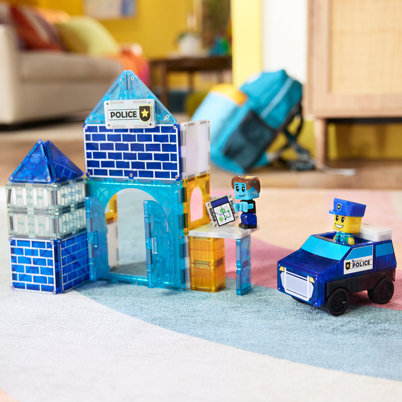 MAGNA-TILES magnetkonstruktori komplekt Politseijaoskond, 35 osa