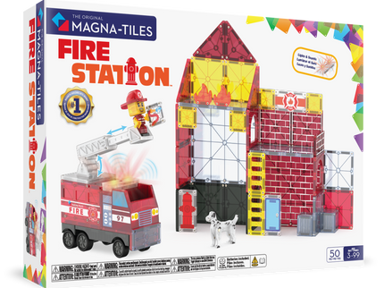 MAGNA-TILES magnetkonstruktori komplekt Tuletõrjedepoo, 50 osa