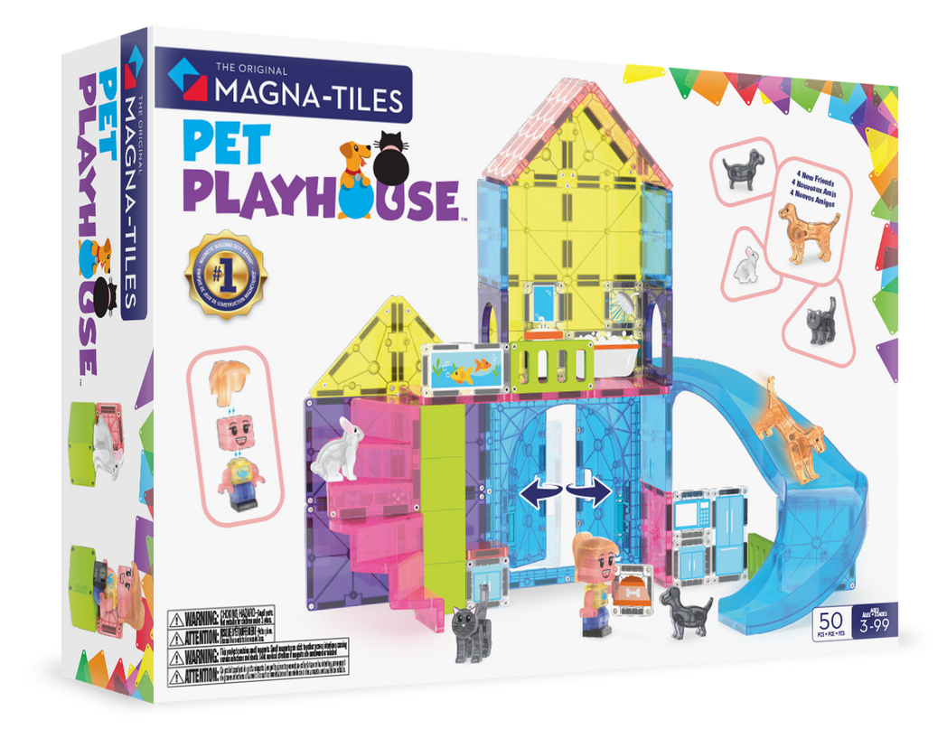MAGNA-TILES magnetkonstruktori komplekt Lemmiklooma mängumaja, 50 osa