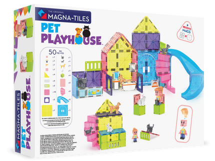 MAGNA-TILES magnetkonstruktori komplekt Lemmiklooma mängumaja, 50 osa