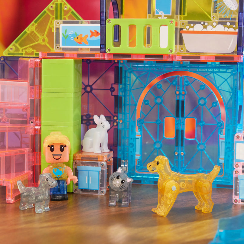 MAGNA-TILES magnetkonstruktori komplekt Lemmiklooma mängumaja, 50 osa