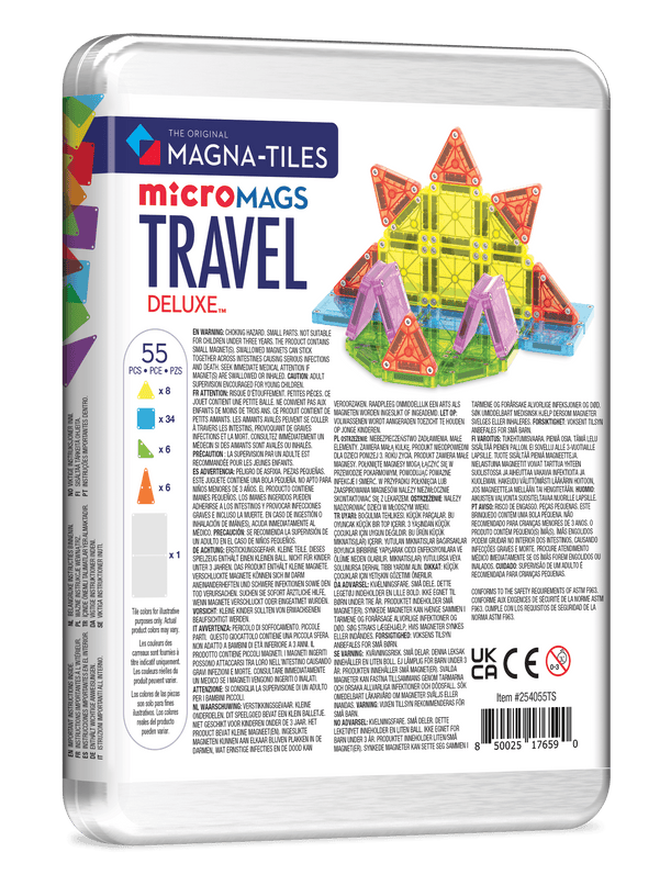MAGNA-TILES suur magnetkonstruktori reisikomplekt, 55 osa