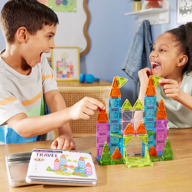 MAGNA-TILES suur magnetkonstruktori reisikomplekt, 55 osa