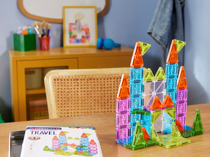 MAGNA-TILES suur magnetkonstruktori reisikomplekt, 55 osa