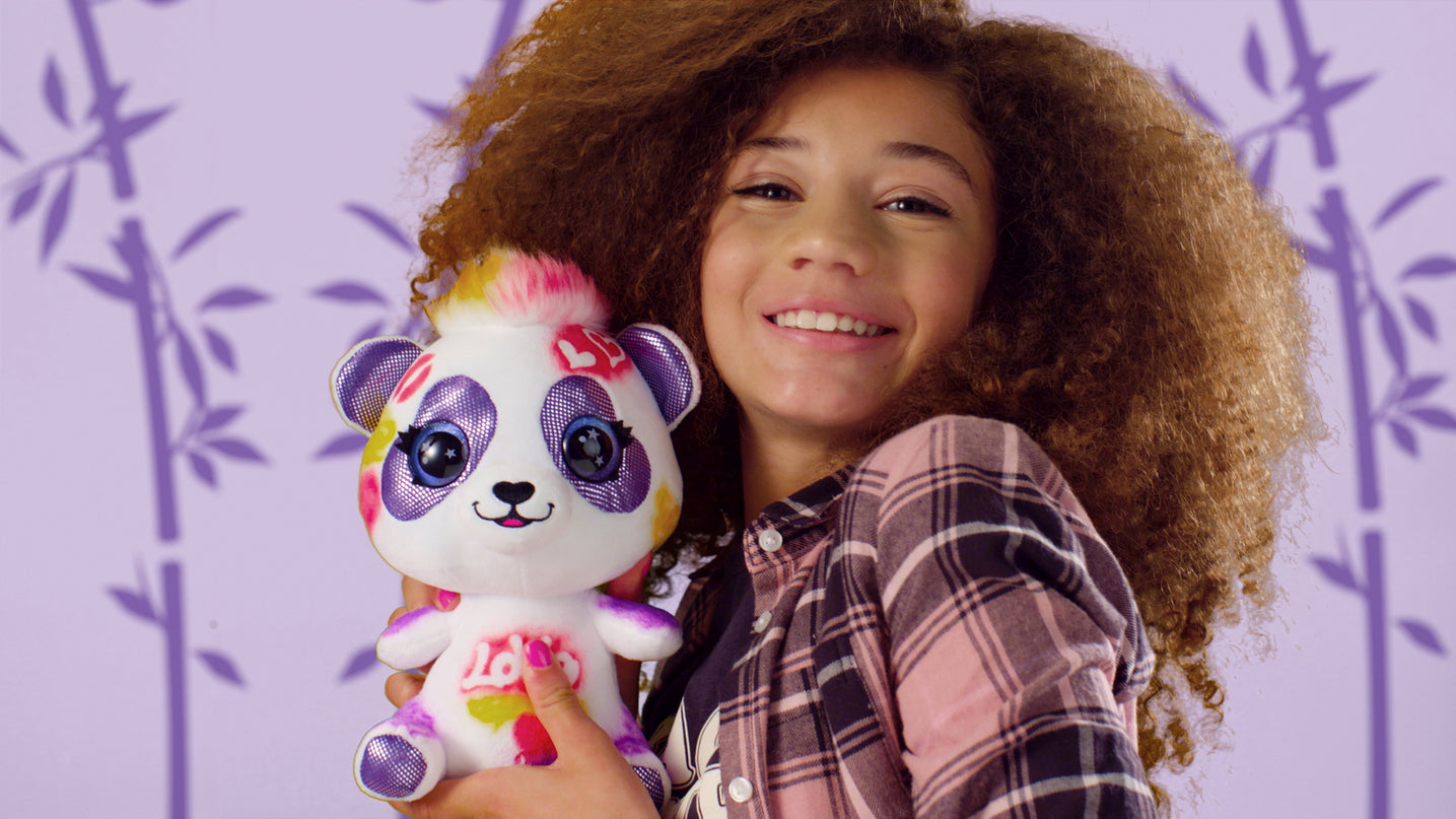 AIRBRUSH PLUSH Pehme mänguasi õhupintsliga Panda, 25 cm