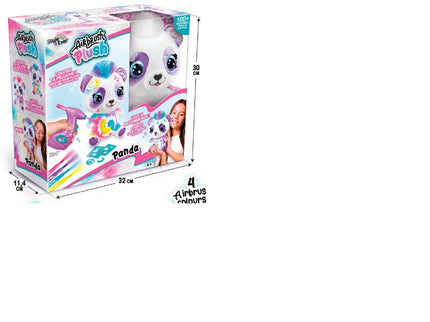 AIRBRUSH PLUSH Pehme mänguasi õhupintsliga Panda, 25 cm