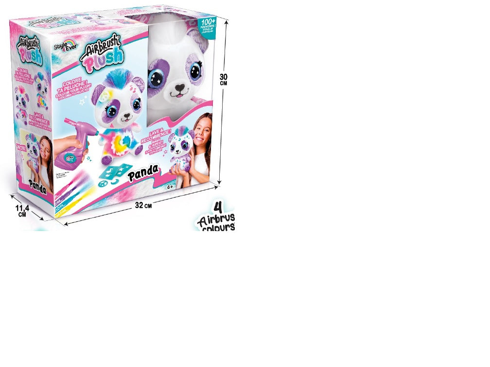 AIRBRUSH PLUSH Pehme mänguasi õhupintsliga Panda, 25 cm