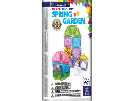 MAGNA-TILES Micromags magnetkonstruktori reisikomplekt Spring Garden, 24 osa