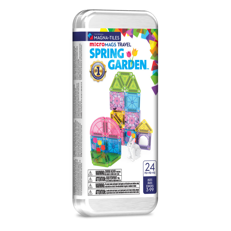 MAGNA-TILES Micromags magnetkonstruktori reisikomplekt Spring Garden, 24 osa