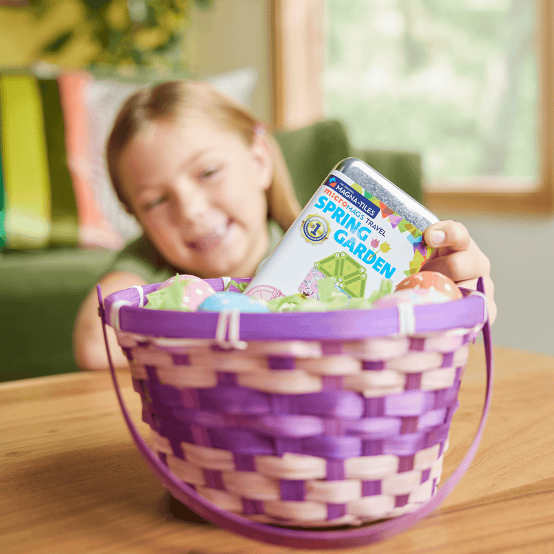 MAGNA-TILES Micromags magnetkonstruktori reisikomplekt Spring Garden, 24 osa