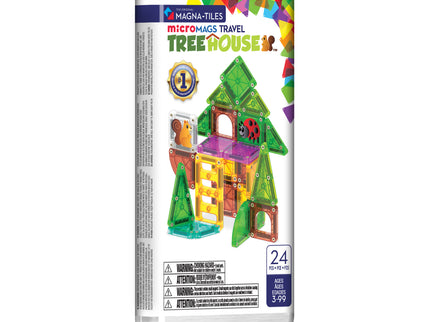 MAGNA-TILES Micromags magnetkonstruktori reisikomplekt Treehouse, 24 osa